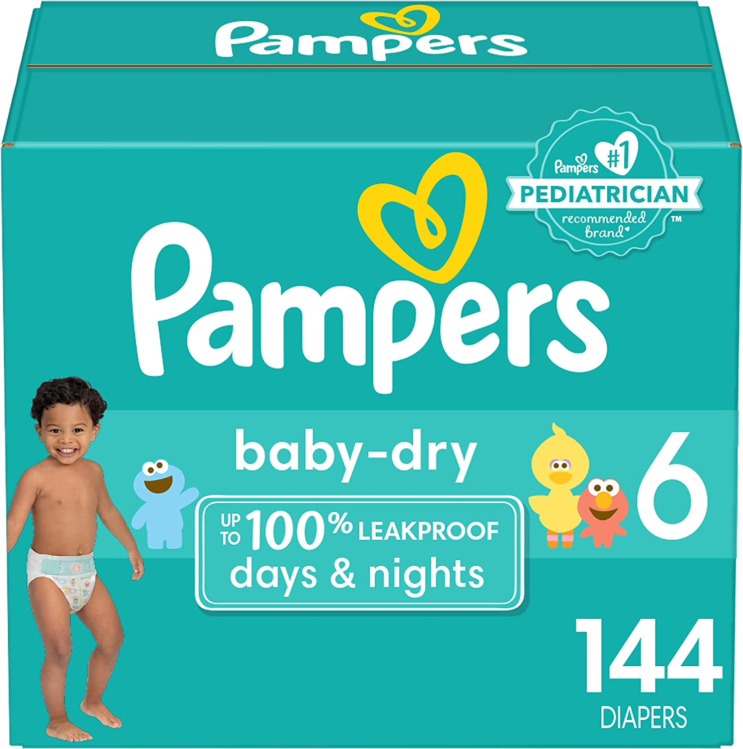 Diapers Size 1/Newborn, 252 Count - Pampers Baby Dry Disposable Baby Diapers (Packaging & Prints May Vary) - Image 1